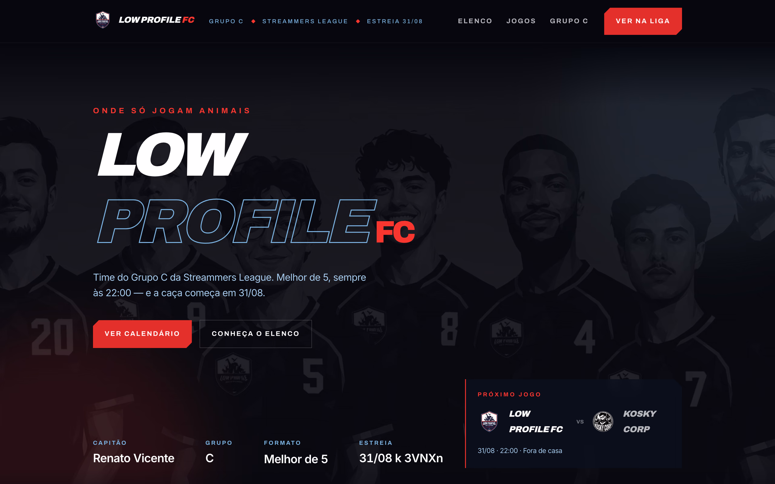 Hero do Low Profile FC: Onde só jogam animais