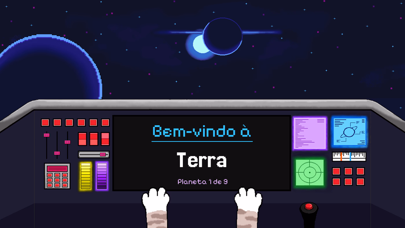 Tela de transição para o planeta Terra