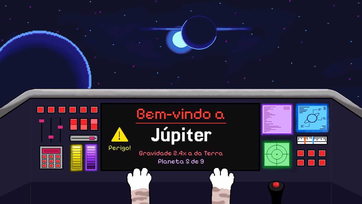 Tela de transição para o planeta Júpiter