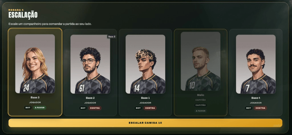 Escalação: escolhendo a camisa 10