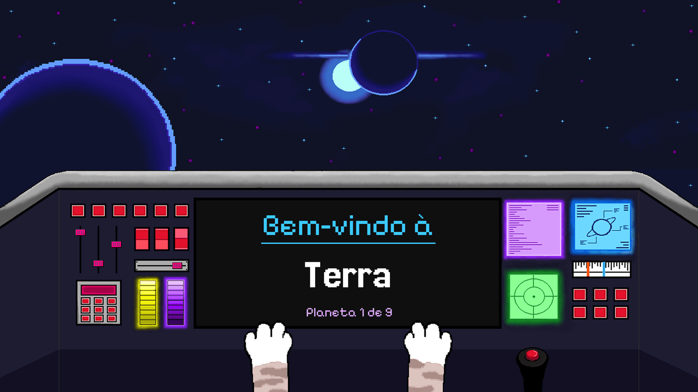 Tela de transição para o planeta Terra
