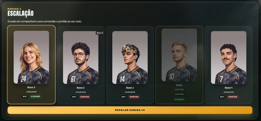 Escalação: escolhendo a camisa 10